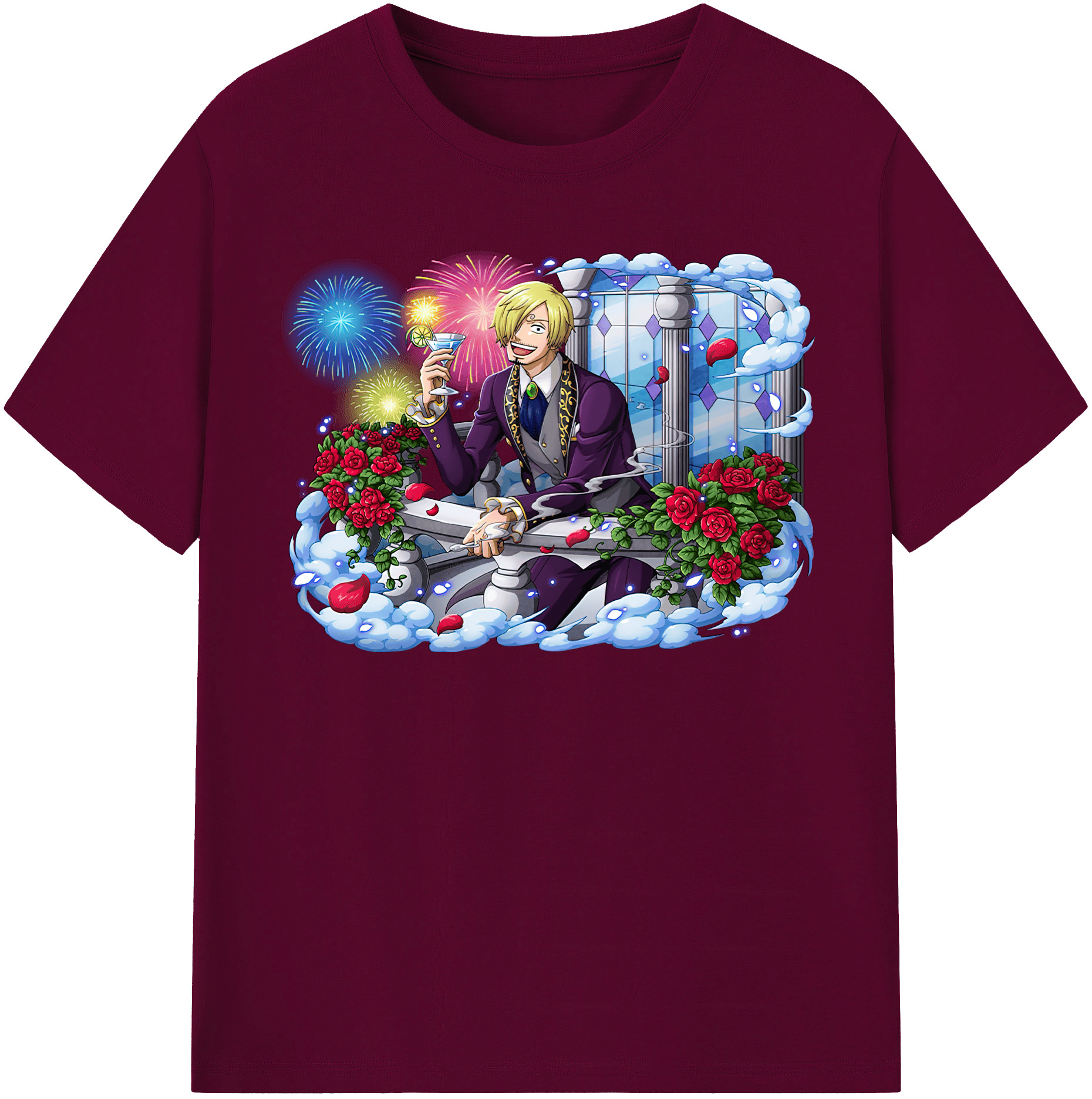 （画像用） ワンピース サンジ ONE PIECE Sanji レディースカジュアルプリントTシャツ（綿100％）